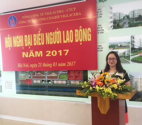 Công ty Thi công cơ giới Viglacera tổ chức Hội nghị người lao động năm 2017